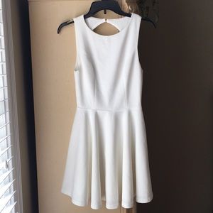White open back dress